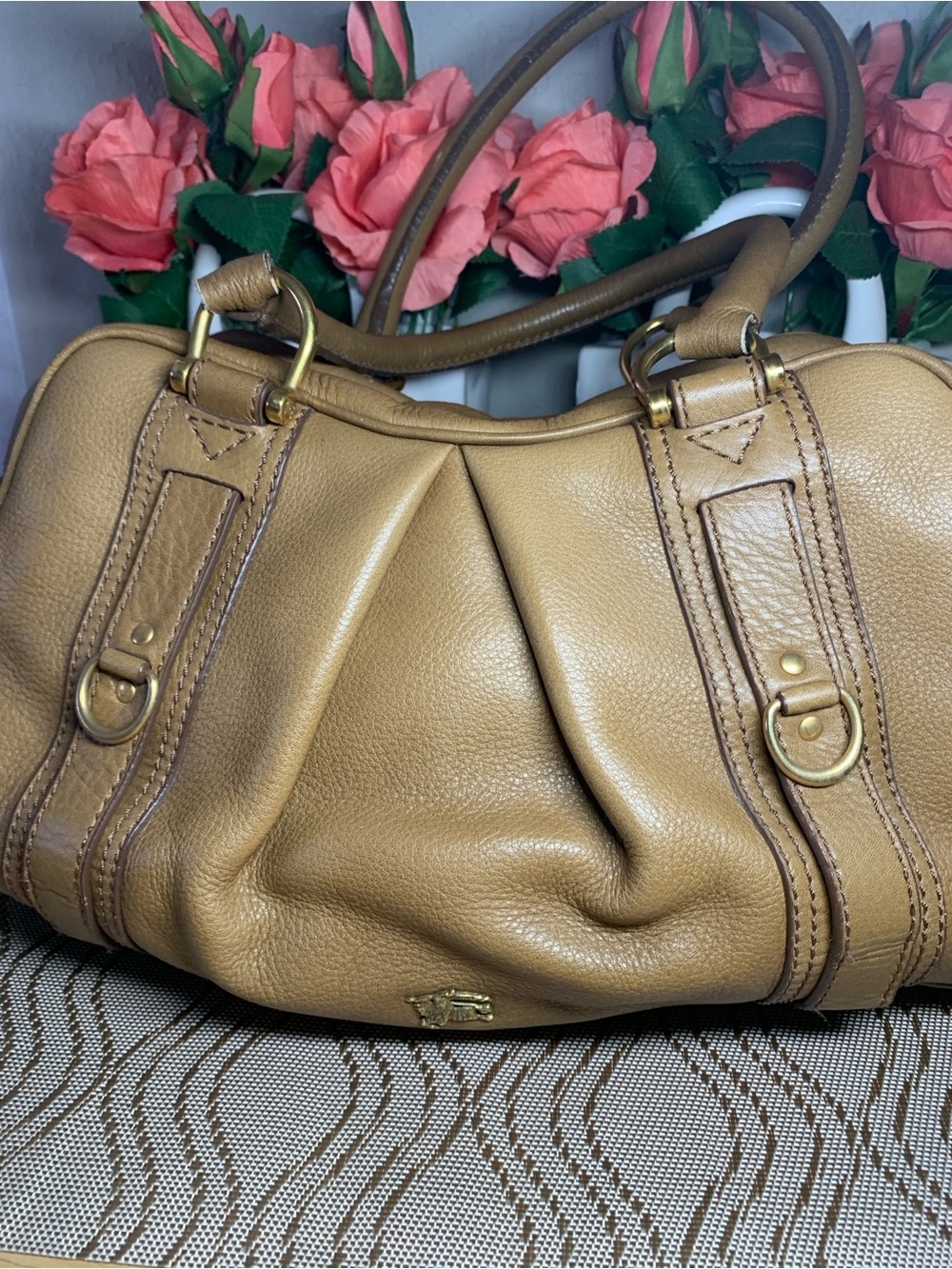 Classic Tan Leather Women's Satchel